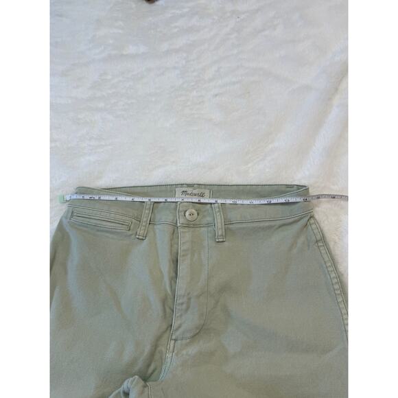 Madewell Wide Leg Cropped Jeans in Soft Lime Color - Picture 7 of 8